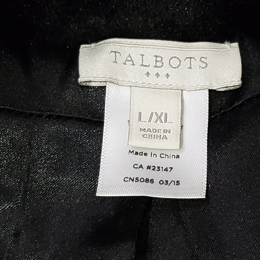 Talbots Black Faux Fur Sleeveless Vest Women's | Size L/XL - Picture 4 of 8